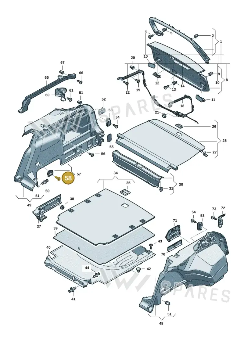N91206101 — Volkswagen Passat estate (2023-) diagram 3j0867800, position 58