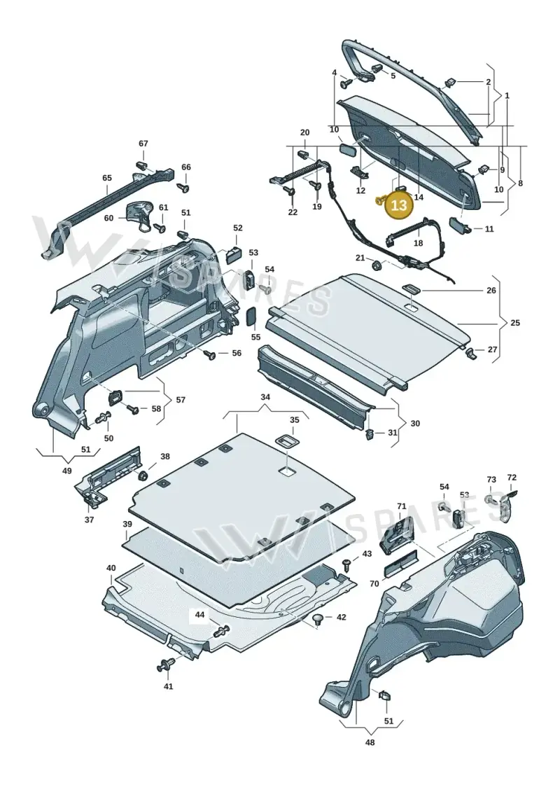 N91207701 — Volkswagen Passat estate (2023-) diagram 3j0867800, position 13