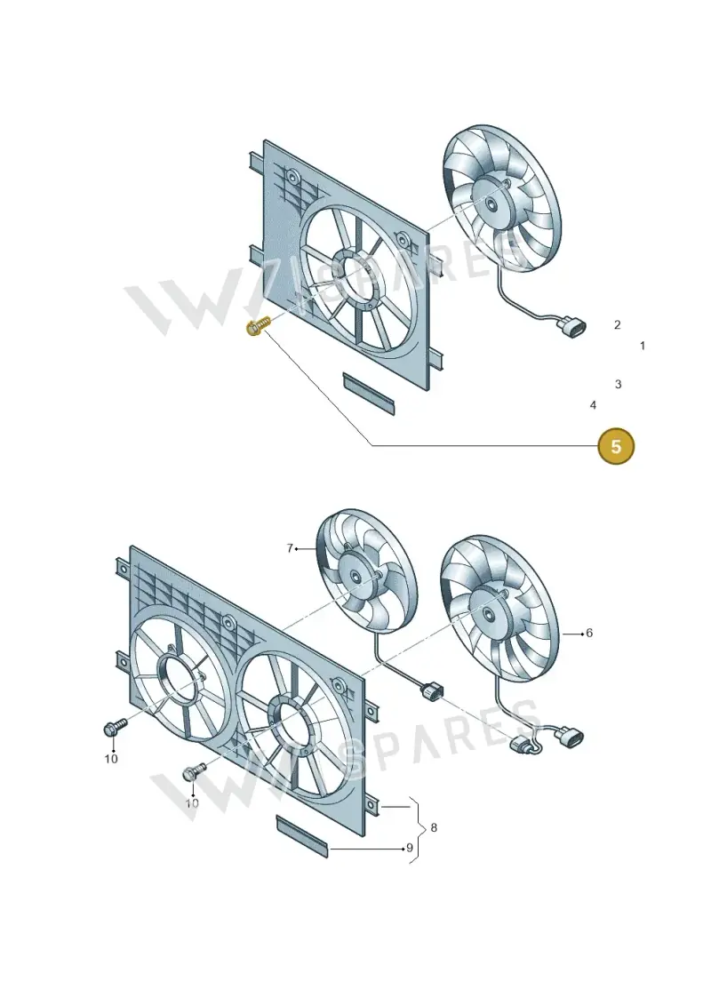 N91208501 — Volkswagen Caddy Maxi Kombi (2020-2024) diagram 2ka959060, position 5