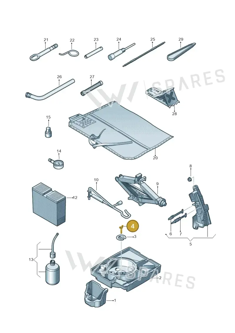 N91209101 — Audi RS Q3 (2013-2018) diagram 728011100, position 4
