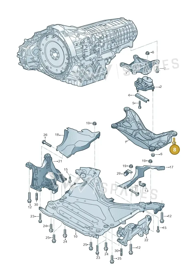 N91209701 — Audi Q5 (2016-2025) diagram 849399400, position 8