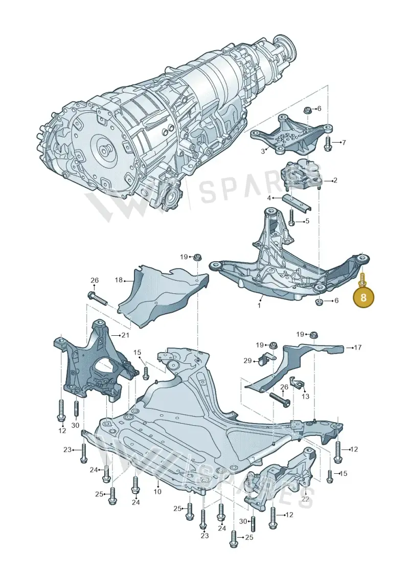 N91209701 — Audi RS4 Avant (2017-2025) diagram 849399900, position 8