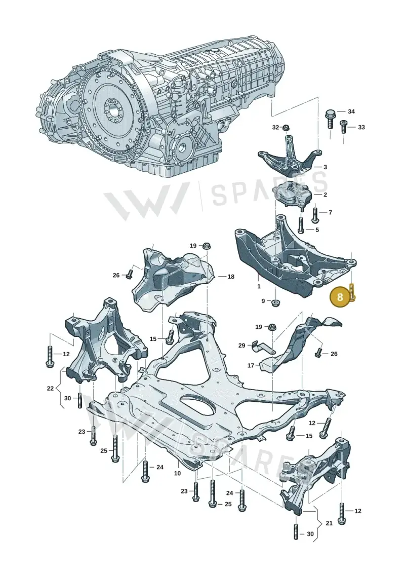 N91209701 — Audi A5 Limousine (2024-2025) diagram 8wk399100, position 8
