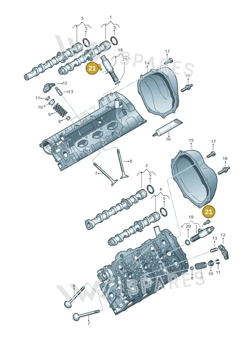 N91211101 — Volkswagen Touareg BlueMotion (2014-2018) diagram 693109050, position 21
