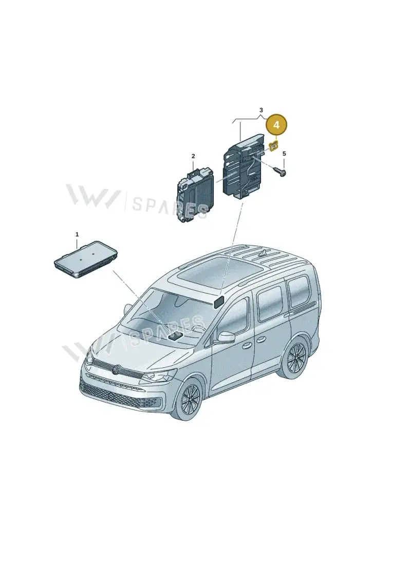 N91212801 — Volkswagen Caddy Maxi Kombi (2020-2024) diagram 2ka035050, position 4