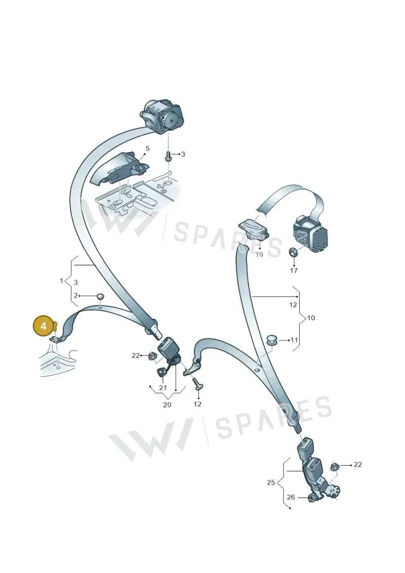 N91213101 — Audi RS4 Avant (2017-2025) diagram 438857700, position 4