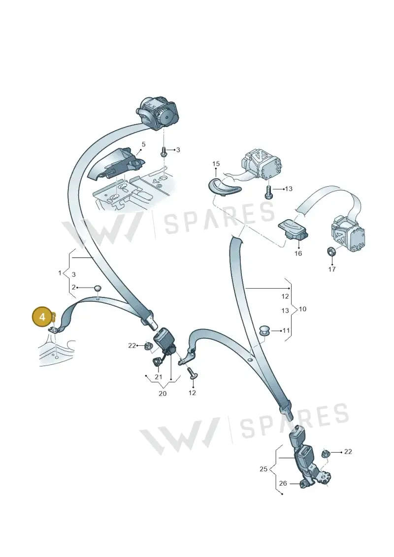 N91213101 — Audi A4 (2015-2025) diagram 849857700, position 4