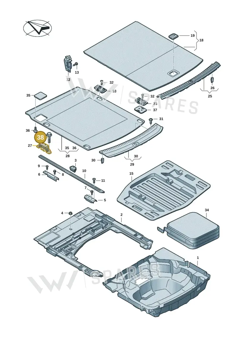 N91218901 — Audi A6 (2018-2025) diagram 430863091, position 38