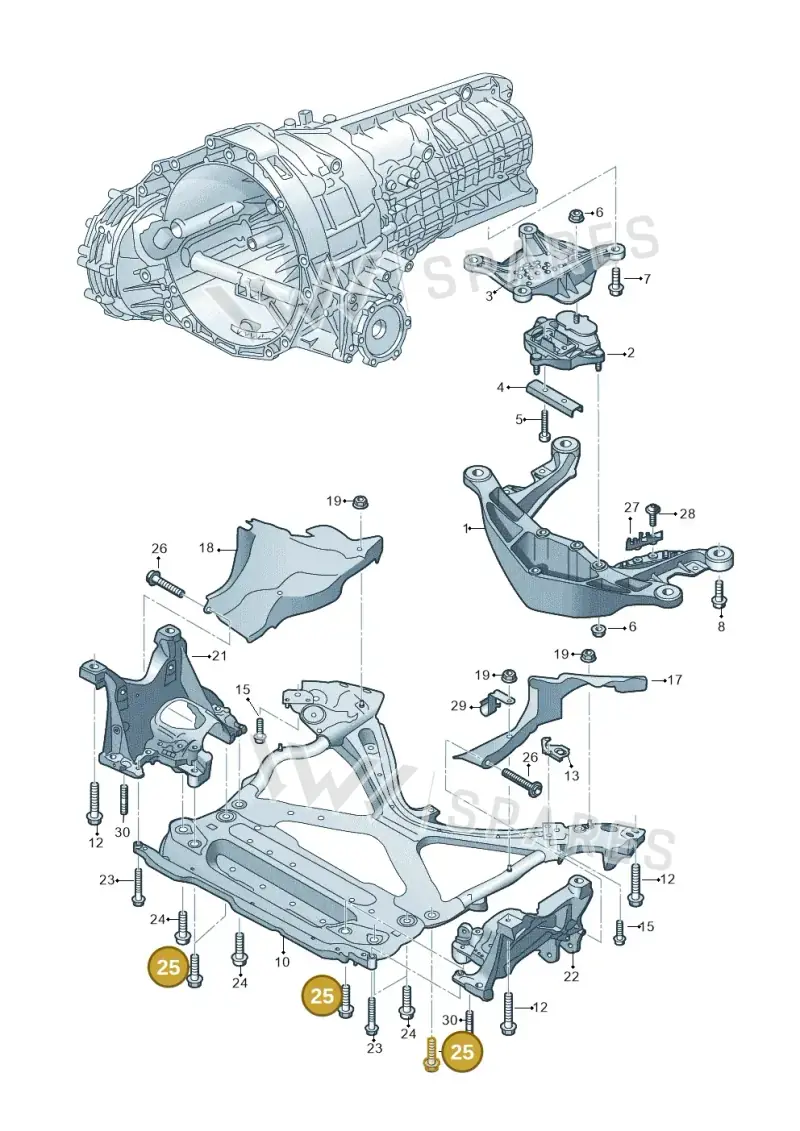 N91218901 — Audi A5 Sportback (2016-2025) diagram 849399200, position 25