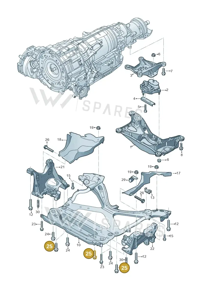 N91218901 — Audi A5 Sportback (2016-2025) diagram 849399700, position 25