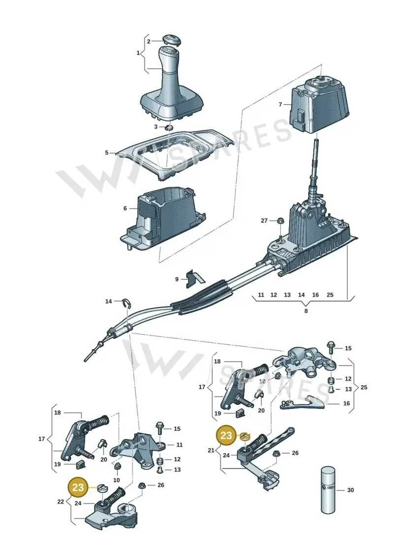 N91225101 — Volkswagen T-Roc convertible 1.5 (2019-2024) diagram 2gk711301, position 23
