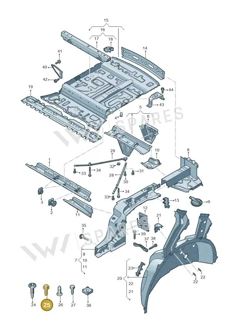 N91225601 — Audi Q8 (2018-2025) diagram 429803000, position 25