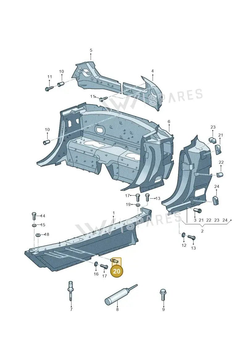 N91225601 — Audi R8 Spyder (2015-2024) diagram 872800900, position 20