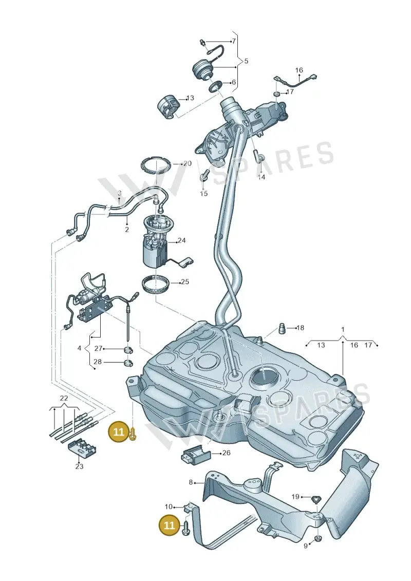N91229601 — Volkswagen Tiguan 2.0 (2023-) diagram 869201600, position 11