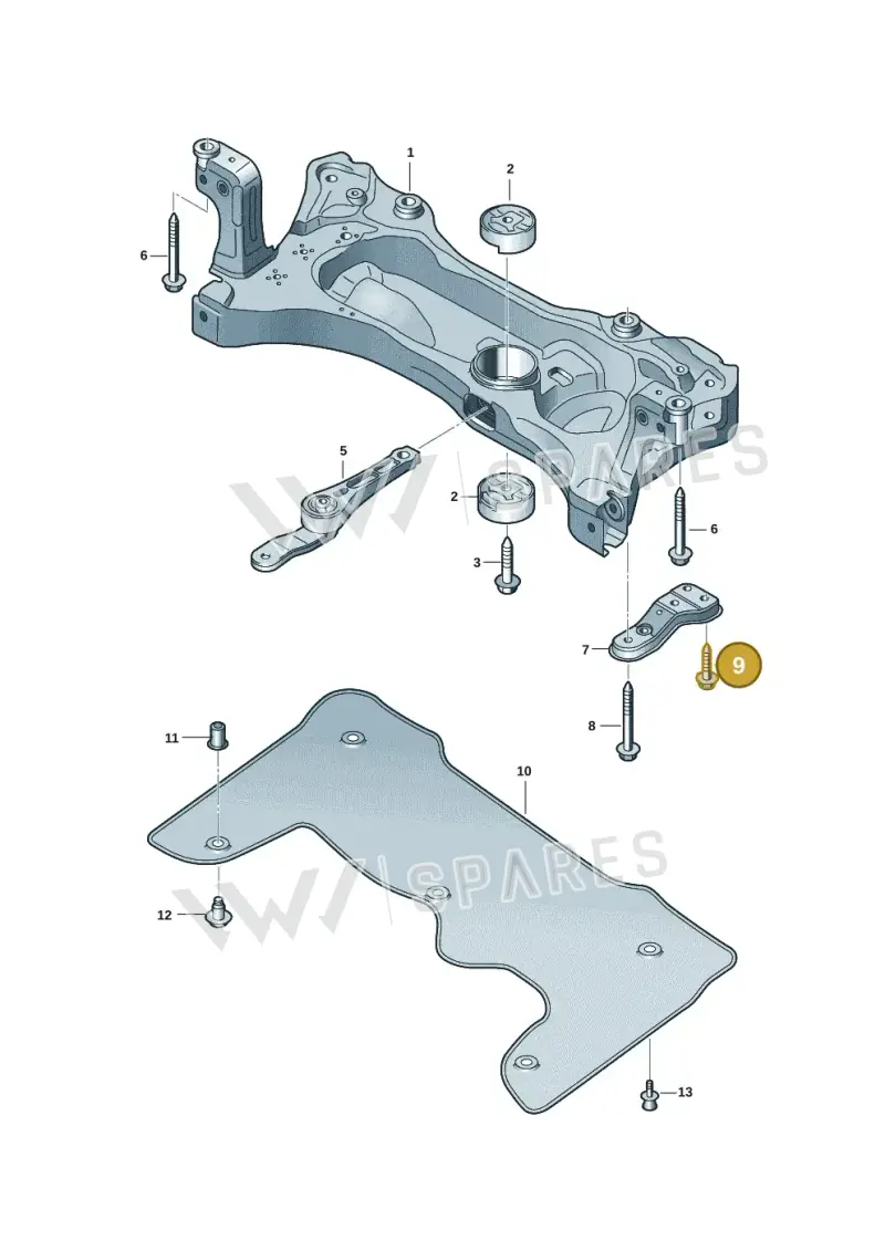 N91231201 — Volkswagen Tiguan 2.0 (2023-) diagram 2ka401000, position 9