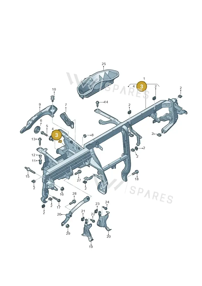 N91235201 — Audi A5 Cabriolet (2016-2025) diagram 848857000, position 3