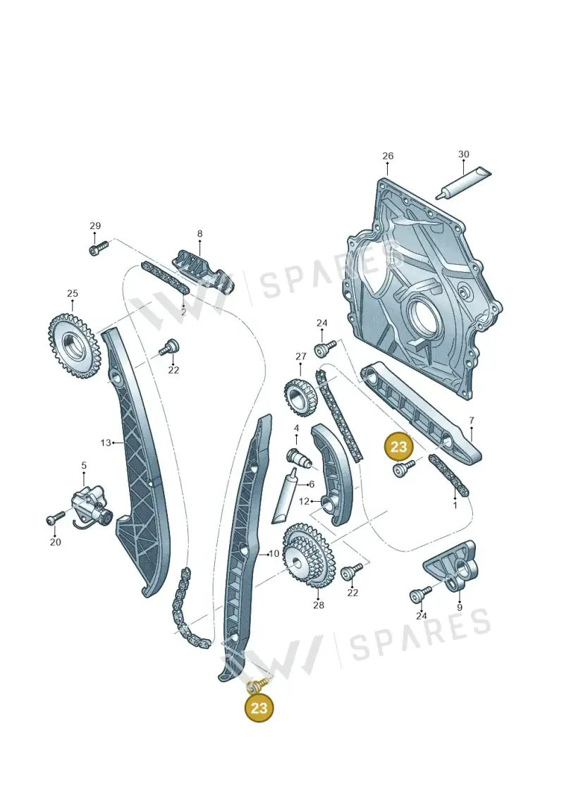 N91238501 — Volkswagen Passat estate (2023-) diagram 849109030, position 23