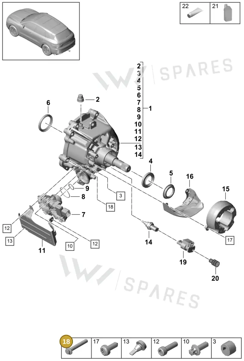 N91239302 — Porsche Cayenne (2017-2023) diagram p51305000, position 18