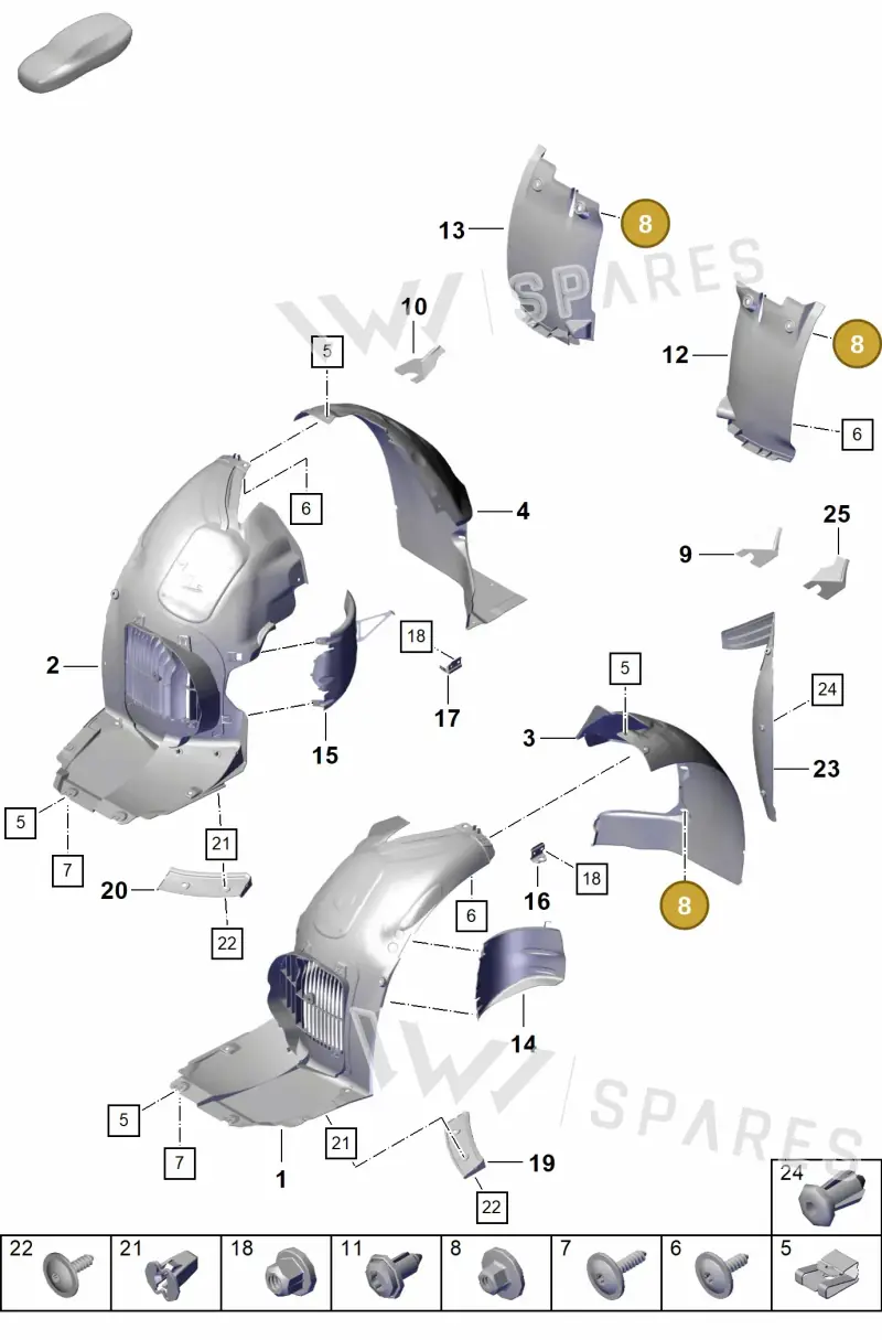 N91242801 — Porsche Boxster Spyder (2019-2020) diagram p54801800, position 8