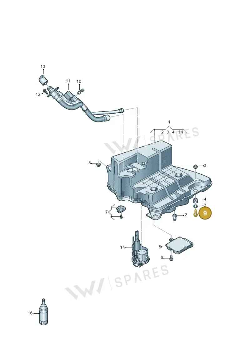 N91243601 — Audi A5 Sportback (2016-2025) diagram 849201500, position 9