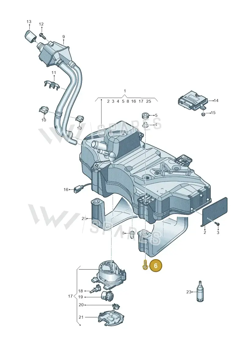 N91243601 — Audi Q5 (2016-2025) diagram 896201400, position 6