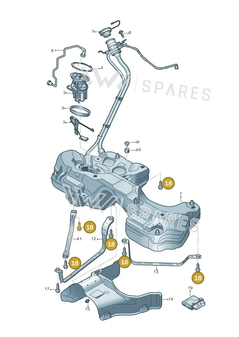 N91243601 — Audi RS4 Avant (2017-2025) diagram 847201000, position 18