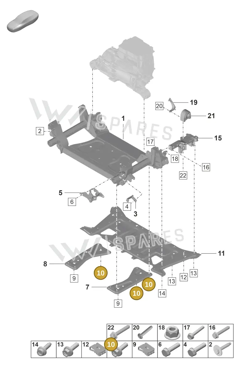 N91243701 — Porsche Taycan Sport Turismo (2019-2024) diagram p56401000, position 10