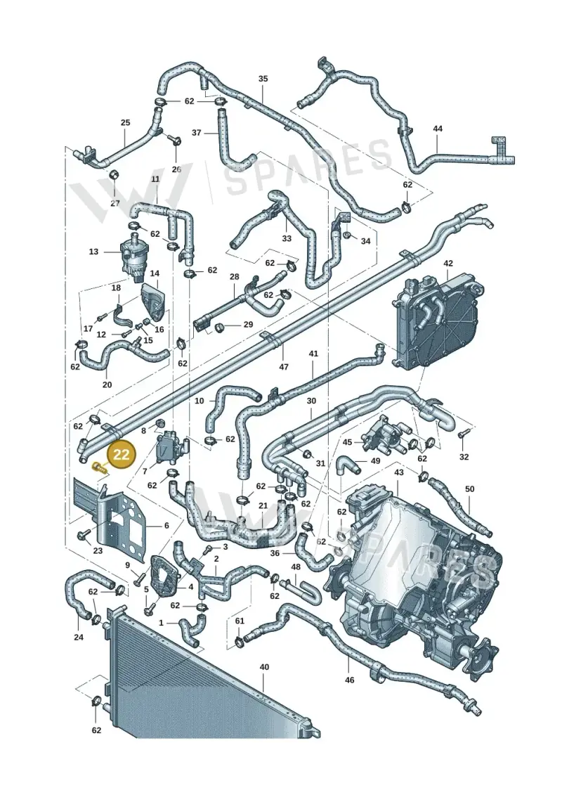 N91244201 — Audi E-tron (2020-2023) diagram 4kc121006, position 22