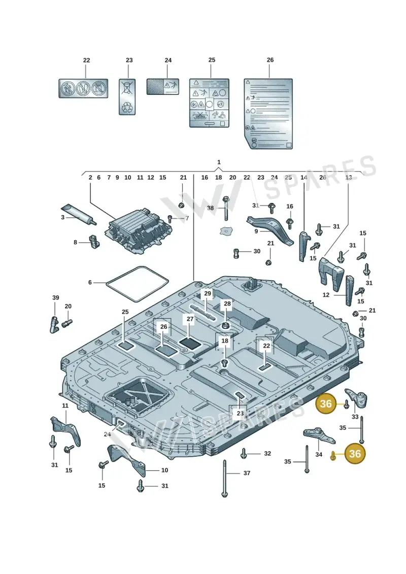 N91246101 — Audi E-tron (2020-2023) diagram 4kc915520, position 36