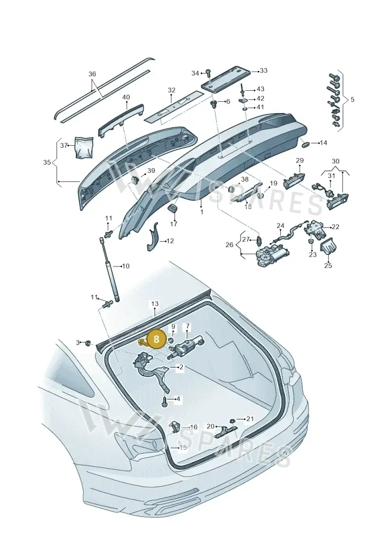 N91246101 — Audi RS6 Avant (2019-2025) diagram 537827000, position 8