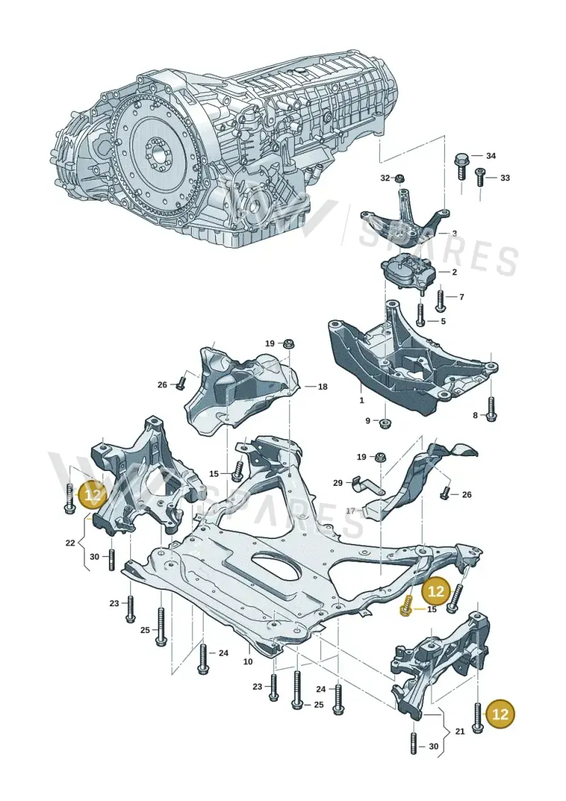 N91247202 — Audi A5 Limousine (2024-2025) diagram 8wk399100, position 12