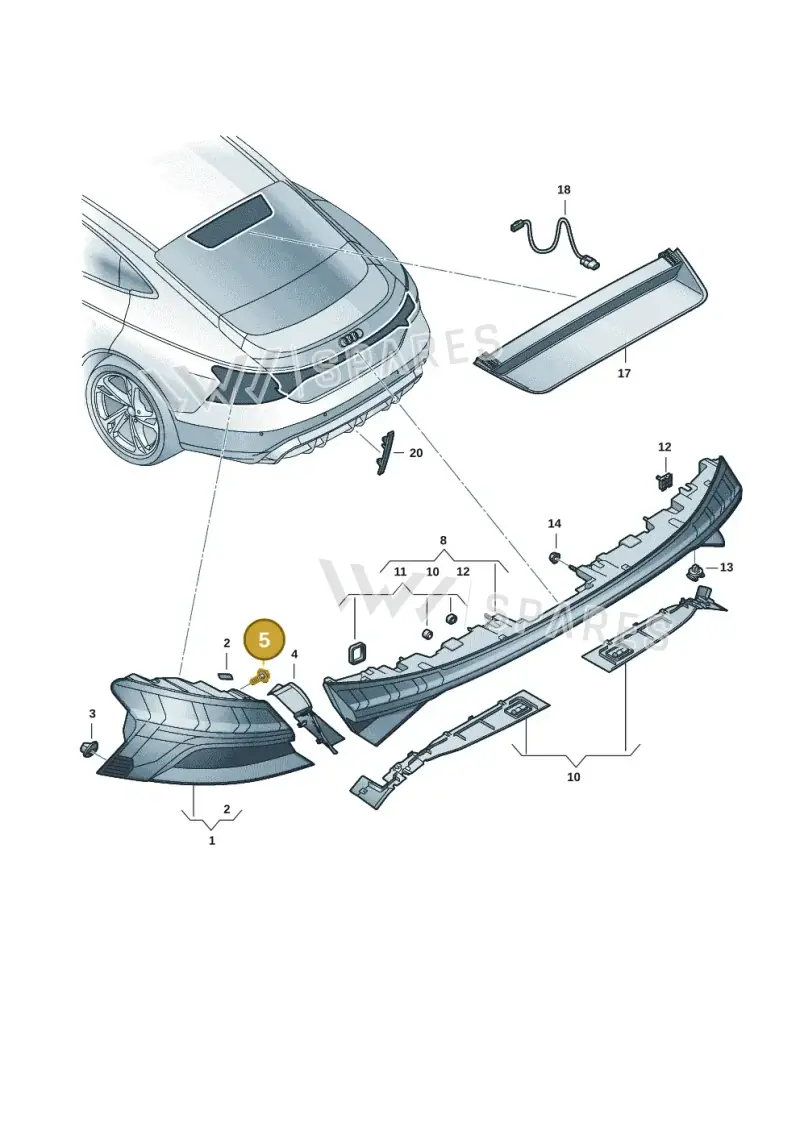 N91248101 — Audi RS e-tron GT (2020-2025) diagram 4j1945000, position 5