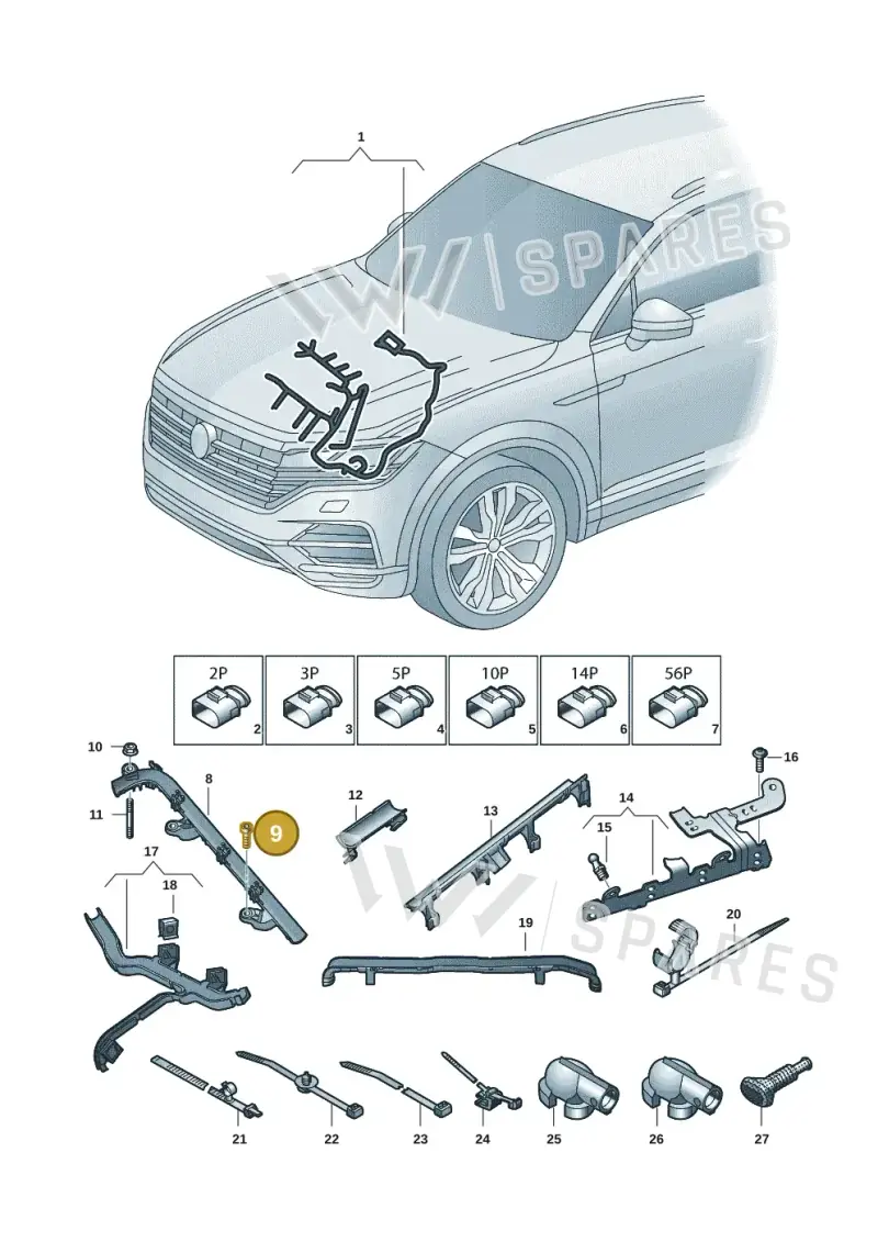 N91248201 — Volkswagen Touareg (2017-2023) diagram 439971024, position 9