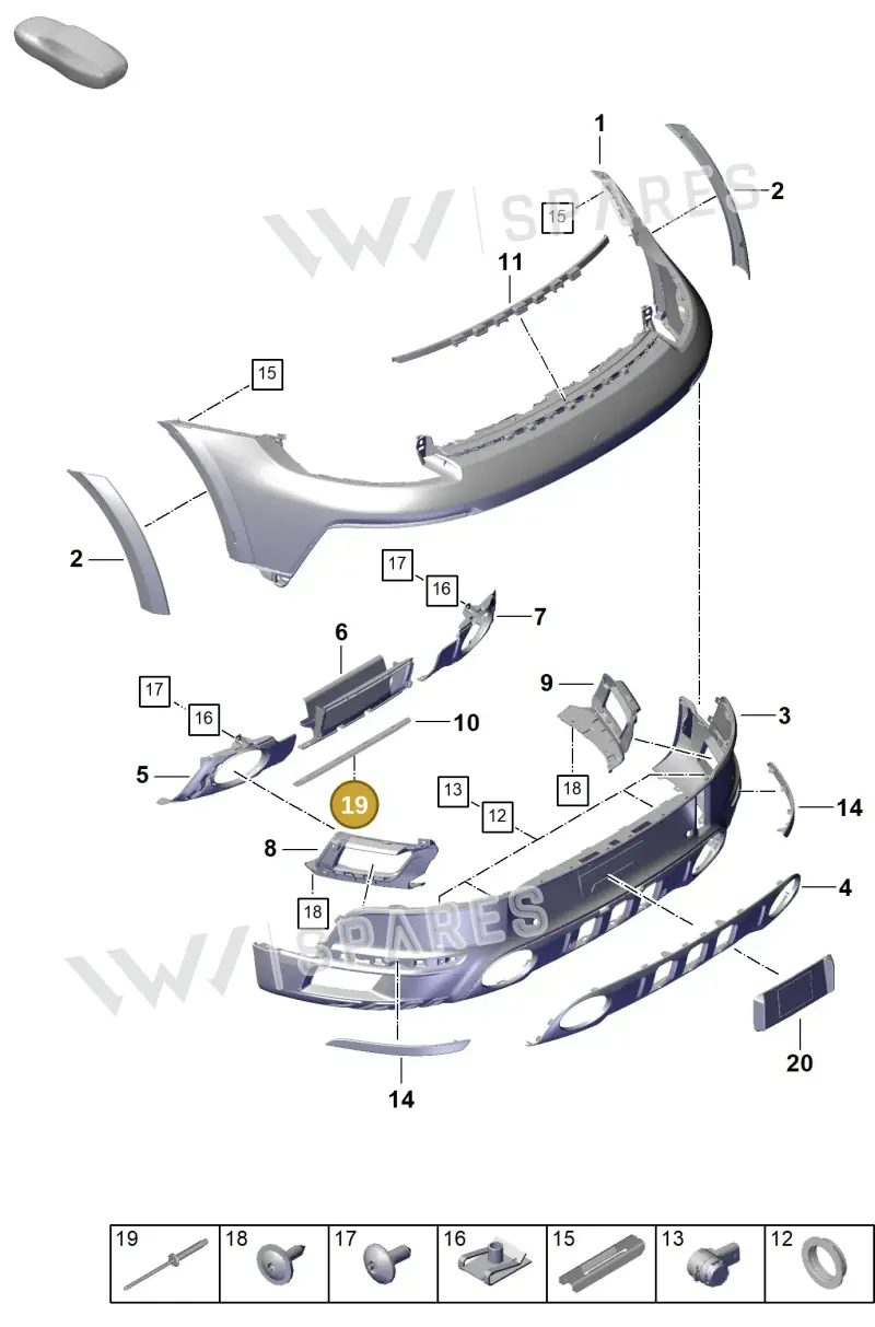 N91252801 — Porsche 911 (2018-2024) diagram p53802630, position 19