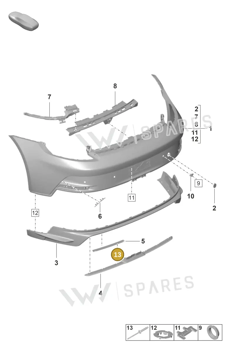 N91252801 — Porsche 911 (2021-2022) diagram p59802500, position 13