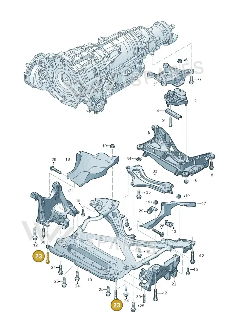 N91253501 — Audi A6 (2018-2025) diagram 896399700, position 23