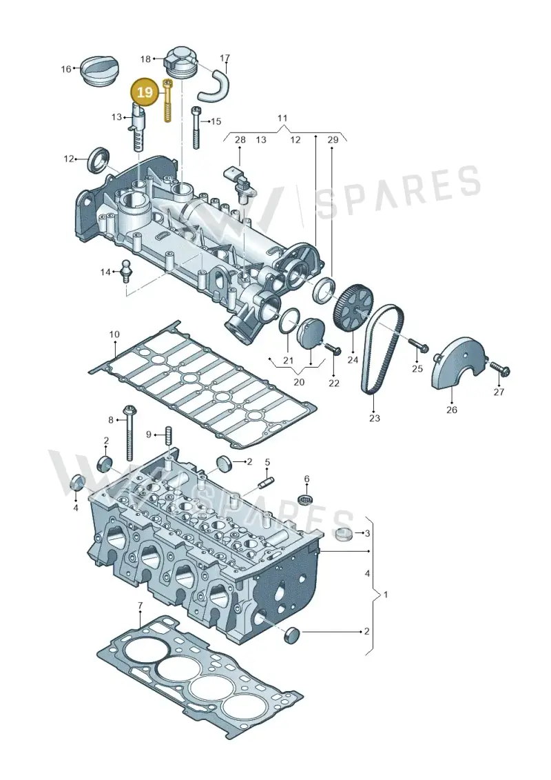 N91254301 — Volkswagen Golf 2.0 BlueMotion (2019-2024) diagram 746103410, position 19