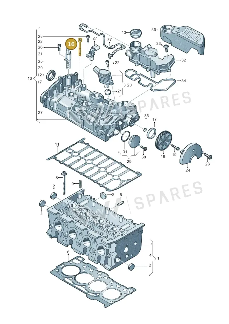 N91254301 — Volkswagen Passat estate (2023-) diagram 813103460, position 16