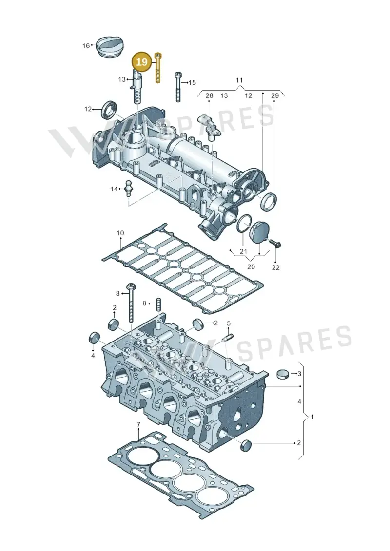 N91254301 — Volkswagen Tiguan 2.0 (2023-) diagram 837103410, position 19