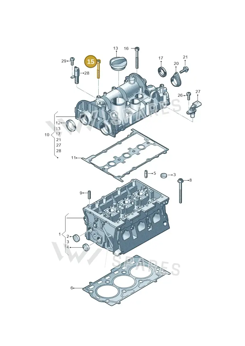 N91254401 — Volkswagen Taigo (2021-2024) diagram 837103400, position 15