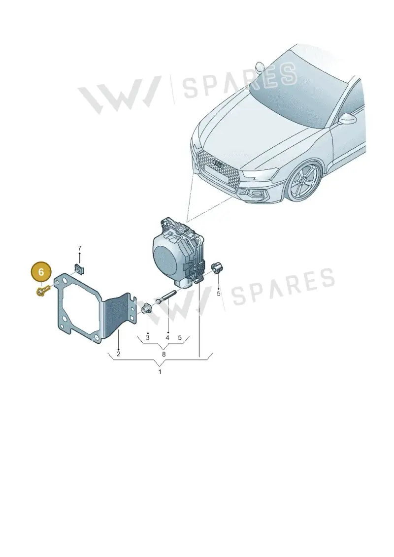 N91254701 — Audi RS4 Avant (2017-2025) diagram 438907050, position 6