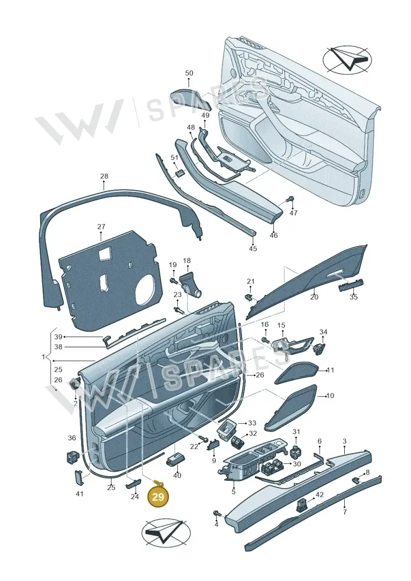 N91257001 — Audi A8 (2017-2025) diagram 838867000, position 29