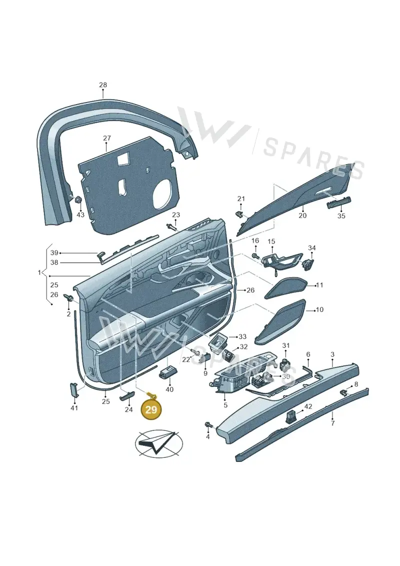 N91257001 — Audi A8 (2017-2025) diagram 838867011, position 29