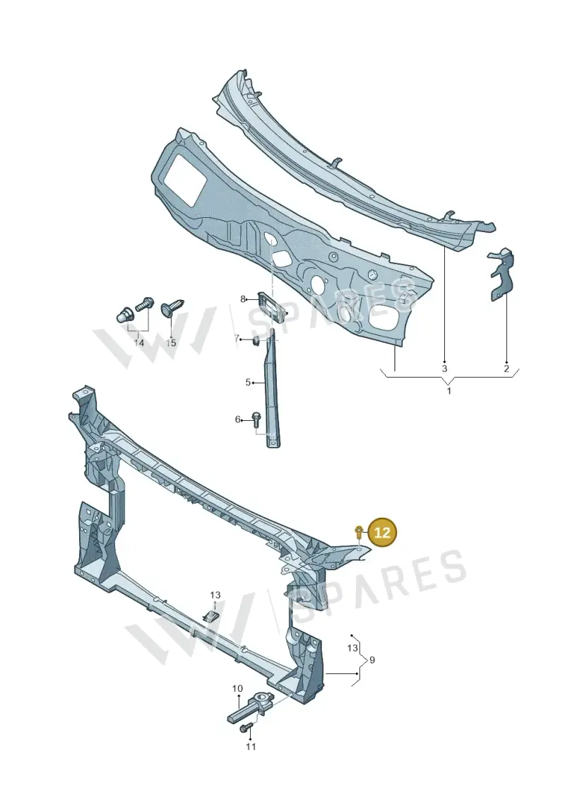 N91258801 — Audi RS4 Avant (2017-2025) diagram 849805000, position 12