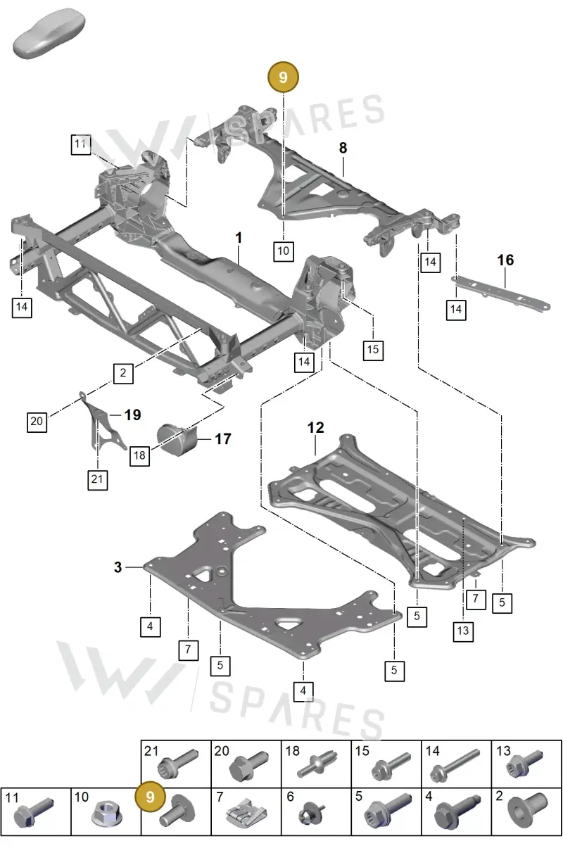 N91259801 — Porsche Panamera (2023-2025) diagram p62401000, position 9