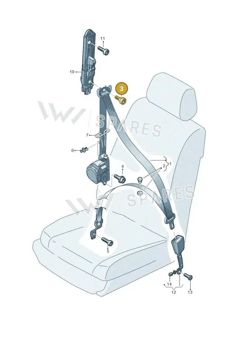 N91260001 — Volkswagen GOLF             "ZA." (2005-2007) diagram 837857600, position 3