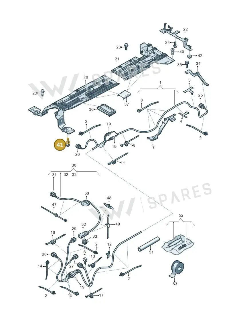 N91260401 — Volkswagen ID.3 Pro (2019-2024) diagram 10a970012, position 41