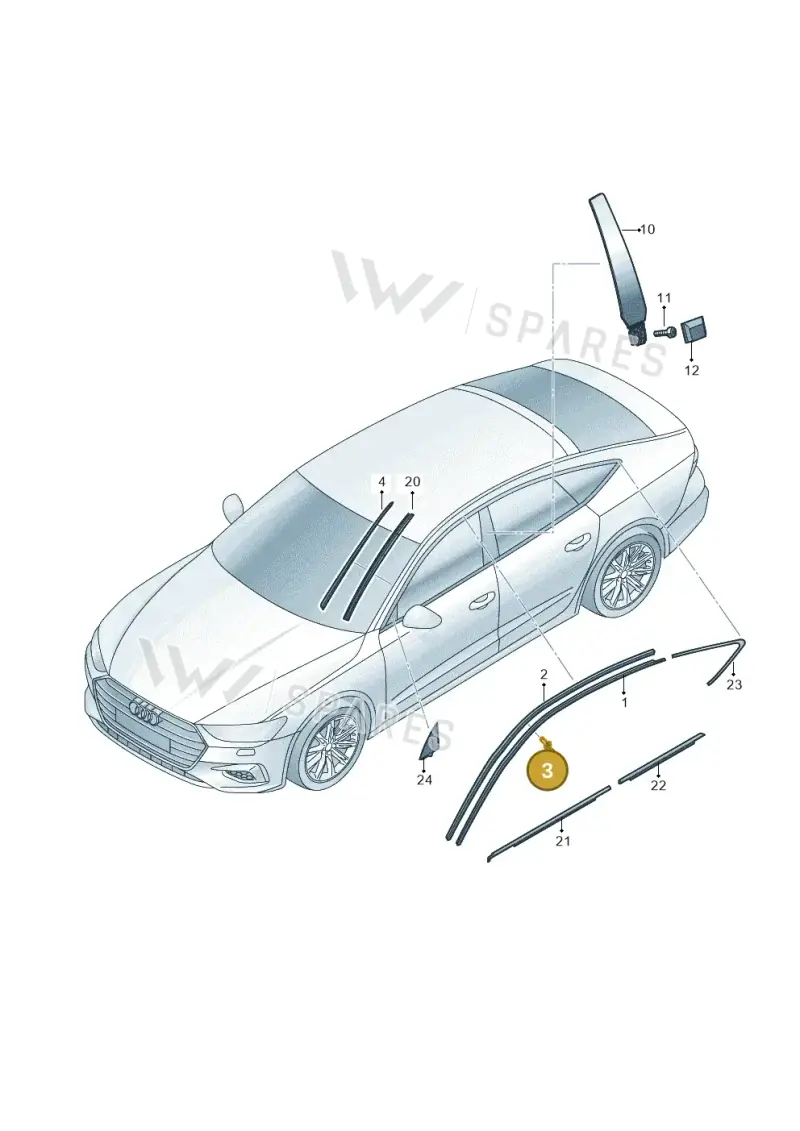 N91262301 — Audi RS7 Sportback (2019-2025) diagram 435853100, position 3