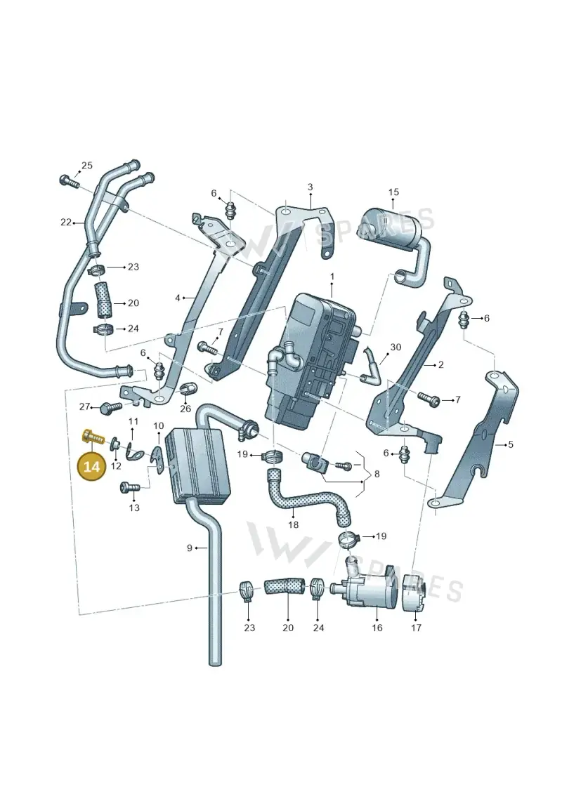 N91263201 — Volkswagen Amarok twin cab (2022-) diagram 894819700, position 14