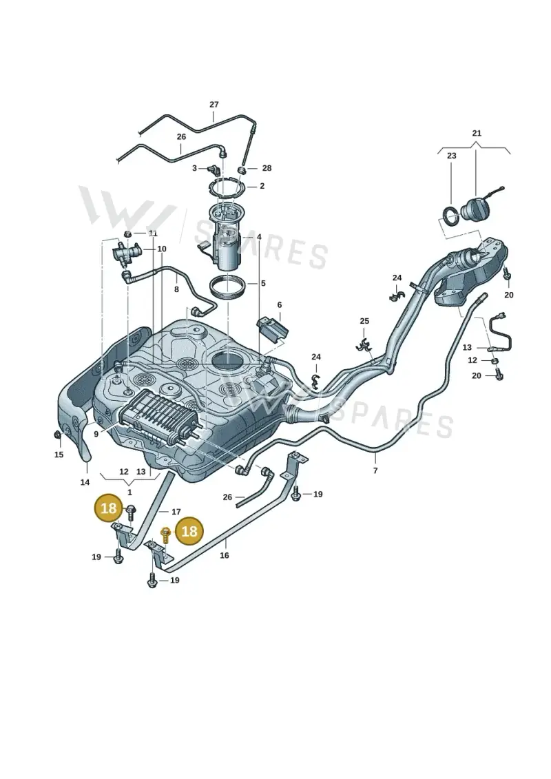 N91264001 — Volkswagen Multivan (2021-) diagram 7t0201050, position 18